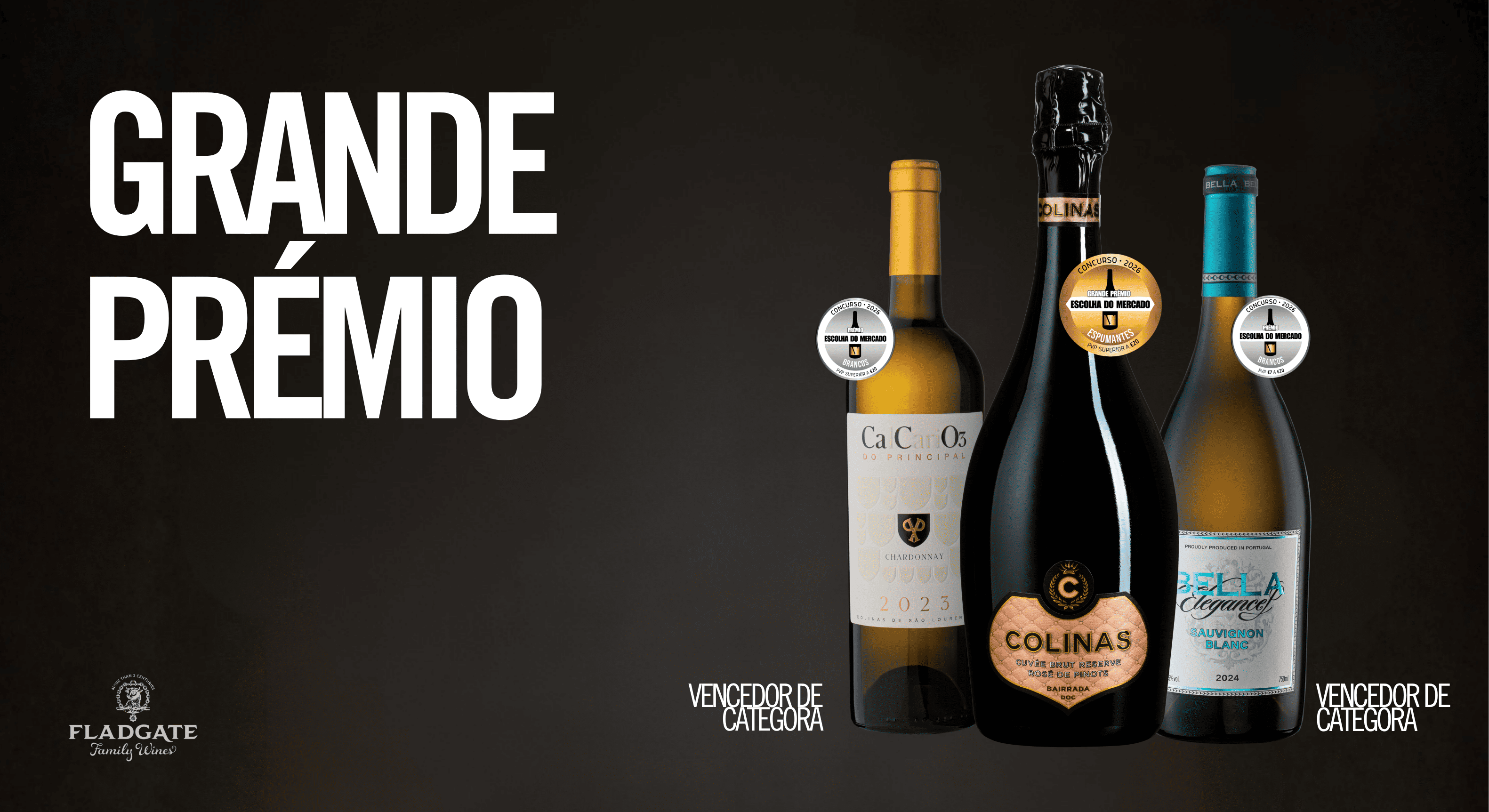 Colinas Cuvée Rosé de Pinots Bairrada Reserva Rosé 2017 conquista grande prémio no Escolha do Mercado 2026
